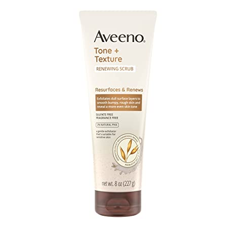 Aveeno Tone Texture Renewing Body Scrub, Exfoliating Body Wash to Reveal