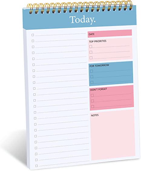 To Do List Notepad - Daily Planner Notepad Undated 52 Sheets Tear Off