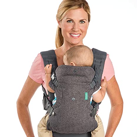 Infantino Flip Advanced 4-in-1 Carrier - Ergonomic, convertible, face-in and face-out front and back carry for newborns and older babies
