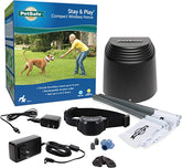 PetSafe Stay & Play Compact Wireless Pet Fence, LCD Screen to Adjust Circular Boundary