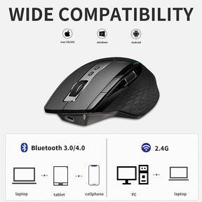 Rapoo 9900M Multi-Mode Bluetooth Wireless Keyboard and Mouse Combo Connect Up to 4 Devices Ultra-Slim Keyboard and Laser Mouse