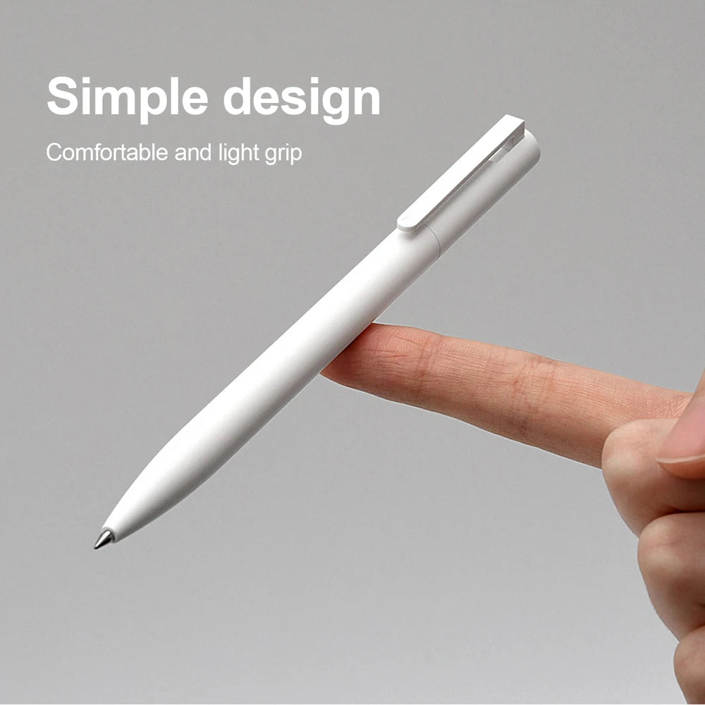 Original Xiaomi Pen Mi Gel Pen Writing Smooth Light Grip Mijia Press the Core 0.5mm Replacement Blue Black Red Refills