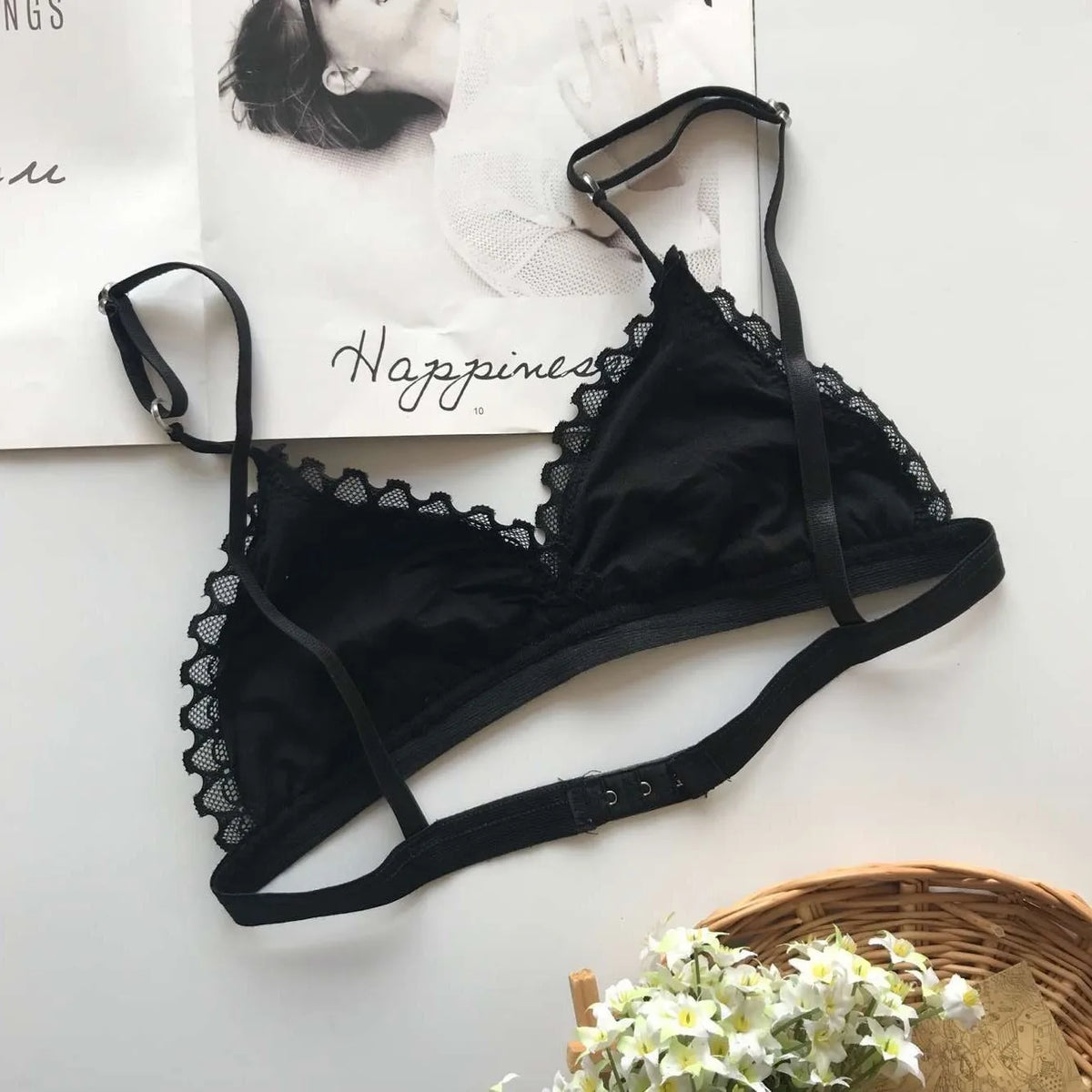 SP&CITY Summer Sexy Lace Tube Top Women Hollow Out Bralette Thin Chest Girl  Bras Seamless Transparent Lingerie French Underwear