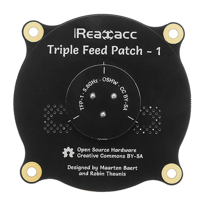 Realacc Triple Feed Patch-1 5.8GHz 9.4dBi Directional Circular Polarized FPV Antenna for RC Models Drone Transmitter TX Goggles