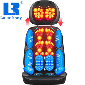 Electric Full Body Massage Chair Neck Back Waist Massage Cushion Heat & Vibrate Massage Pad as a Gift for Wife Parents LEK-918L