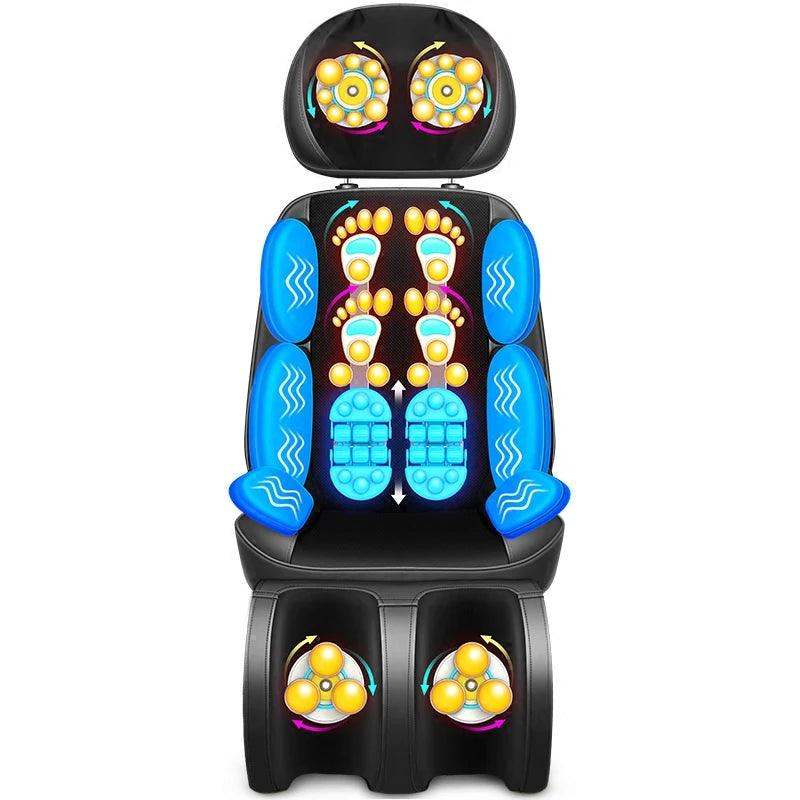 LEK918L Health Care Electric Full Body Massage Cushion  Shiatsu Massage Chair Vibration Kneading Back  Foot Massage Machine