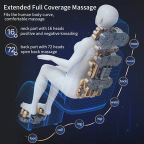 Jinkairui Upgrade Electric Full Body Massage Chair Neck Back Waist Leg Heated Vibration Kneading Shiatsu Cushion Seat Relaxation