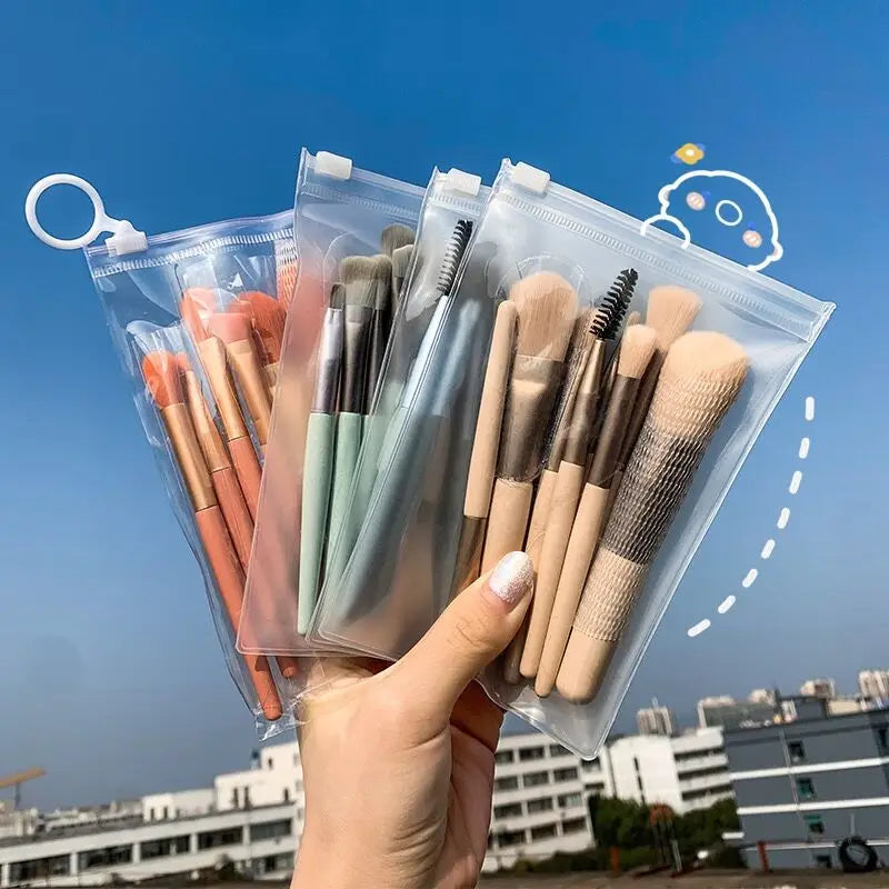 8Pcs Makeup Brush Set Makeup Concealer Brush Blush Loose Powder Brush Eye Shadow Highlighter Foundation Brush Beauty Tools