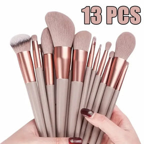 13Pcs Soft Fluffy Makeup Brushes Set for Cosmetics Foundation Blush Powder Eyeshadow Kabuki Blending Makeup Brush Beauty Tool