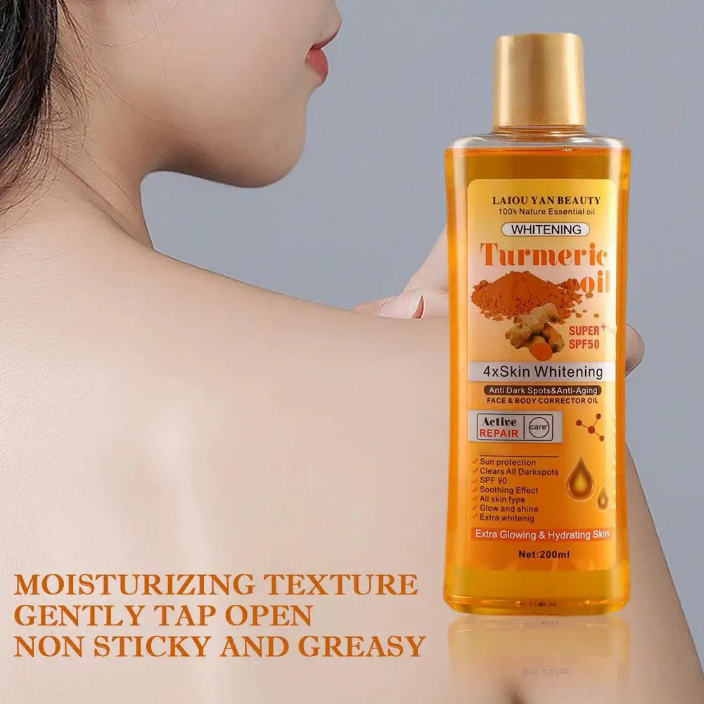 200ml Turmeric Oil Essential Oil Ginger Deep Hydration Moisturizer Nourishing Smoothing Face Serum Oil Moisturizer Skin Care