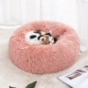 Cat Nest Round Soft Shaggy Mat for Kittens Chihuahua Indoor Dog Cat Bed Pet Supplies Removable Machine Washable Pillow Bed