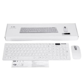 2.4G Wireless Keyboard and Mouse Combo Silent Keyboard Mouse Set Kit Ultra Slim Keyboard with Protective film For Laptop PC