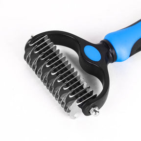 1pc Pet Grooming Brush Double Sided Shedding and Dematting Undercoat Rake Comb for Dogs and Cats