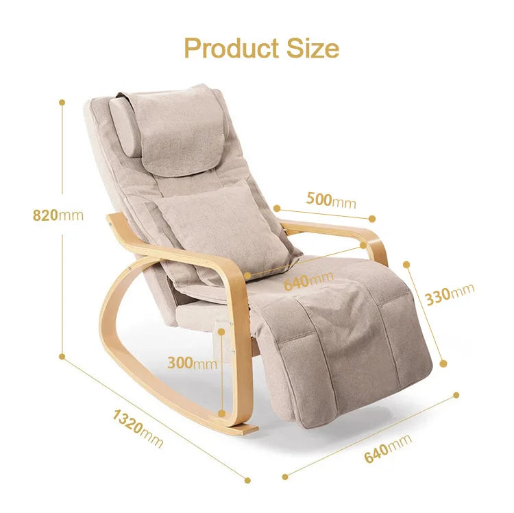 Jinkairui Multi-Functional Electric Rocking Massage Chair Leisure Home Heating Vibration Small Full Body Massage Recliner 2023