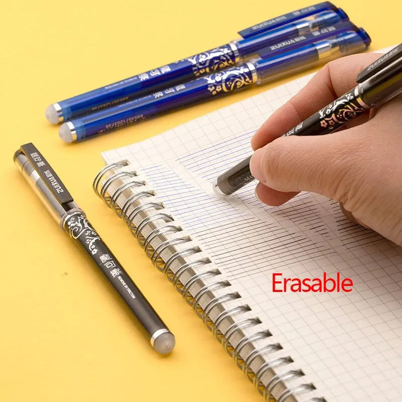 23 PCS Erasable Gel Pen Set Ballpoint Pens Rod 0.5mm Muti-Colors Ink Washable Handle Stationery School Office Writing Supplies