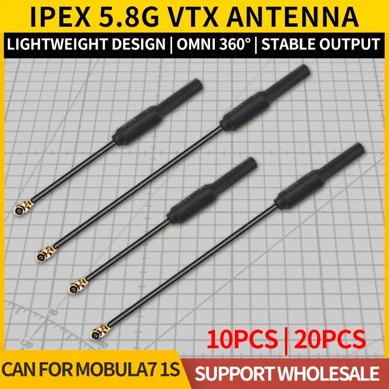 10PCS 5.8G 5cm/10cm Video Transmitter VTX Antenna IPEX Micro Mini FPV Antenna For Mobula7 1S/HD RC FPV Racing Drone Quadcopter