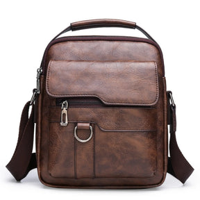 Men's Shoulder Bag PU Leather Flap Mens Crossbody Business Flap (for 9.7" iPad) Mens Solid Crossbody Travel Bag