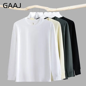 100 Heavy Weight Cotton Long Sleeves T Shirt,Solid Tee For Men Women,Casual Plain T-shirt,Fashion Quality Clothing,250gsm 8.8oz