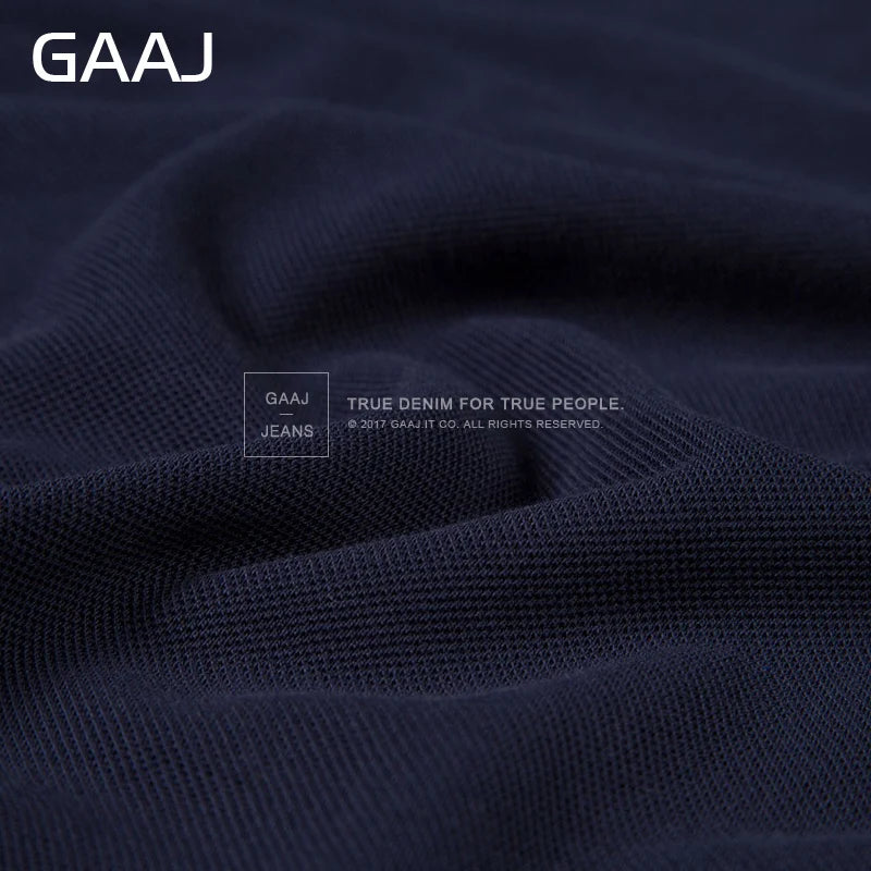 GAAJ 100 Cotton Mens Polo,Long Sleeve PoloShirt,Light Luxury Brand Tops,Fashion Golf Wear,Business Polos Menswear,Men's Clothing