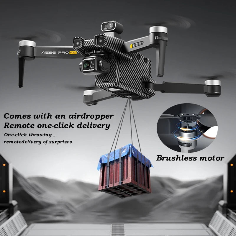 3-axis Gimbal Drone with Camera Professional 8K Dual Camera GPS Dron Thrower 360° Obstacle Avoidance FPV 5G Image Transmission