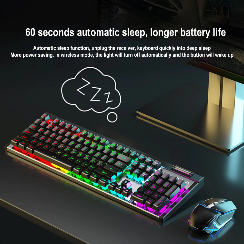 T610 Wireless Keyboard & Mouse Combo Rechargeable Notebook, Desktop Office, Home Gaming, E-sports Keyboard & Mouse