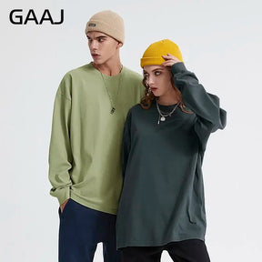 100 Heavy Weight Cotton Long Sleeves T Shirt,Solid Tee For Men Women,Casual Plain T-shirt,Fashion Quality Clothing,250gsm 8.8oz