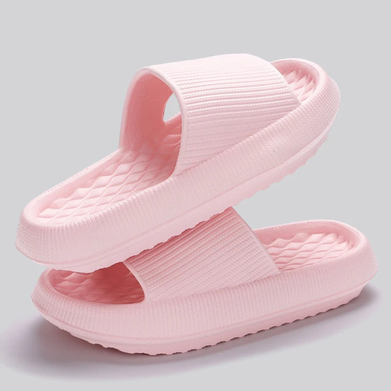 Women's Thick Platform Cloud Slippers EVA Soft Sole Pillow Slides Summer Beach Flip Flops Women Non Slip Bathroom Home Slippers