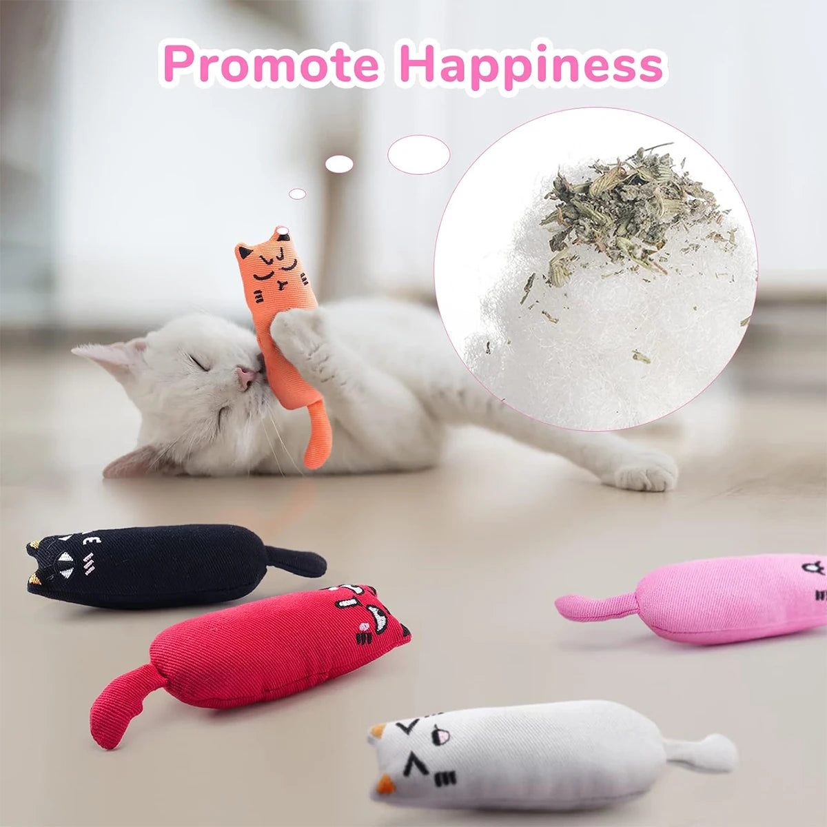 Funny Interactive Crazy Cat Toy Pet Kitten Chewing Teeth Grinding Catnip Toys Claws Thumb Bite Cat Mint Game Playing Pillow