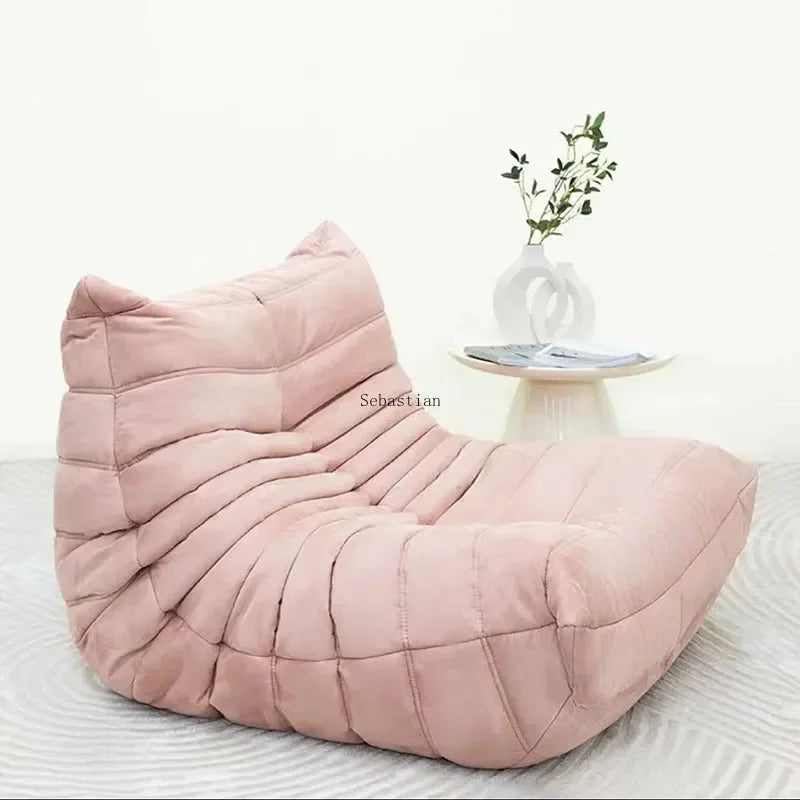 Cat Scratch Leather Nordic Togo Internet Celebrity Lazy Caterpillar Sofa Bedroom Single Person Sofa Chair Living Room Suede