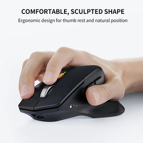 Protoarc EKM01 Split Ergonomic Wireless Keyboard Mouse Combo with Palm Rest Rechargeable Mice Keyboard for Windows Mac Android