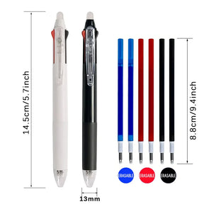 3 in 1 Erasable Gel Pen Set 0.5mm Black Blue Red Refills Multicolor Pen Washable Handle Office School Japanese Kawaii Stationery