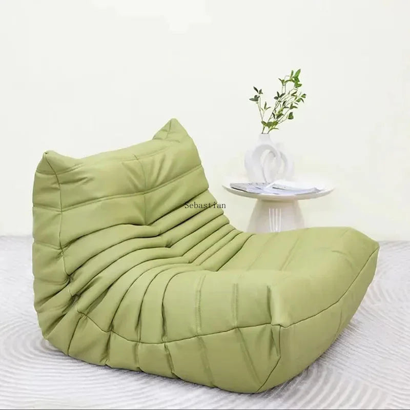 Cat Scratch Leather Nordic Togo Internet Celebrity Lazy Caterpillar Sofa Bedroom Single Person Sofa Chair Living Room Suede