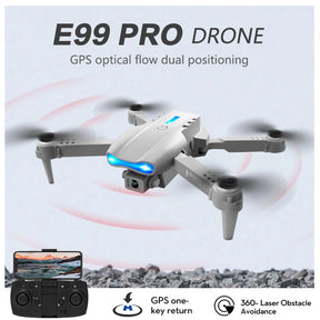 2024 E99 Drone 360° Laser Obstacle Avoidance Brushless Motor 4K HD Dual Camera GPS Return Parking Apron RC Quadcopter Drone Toys