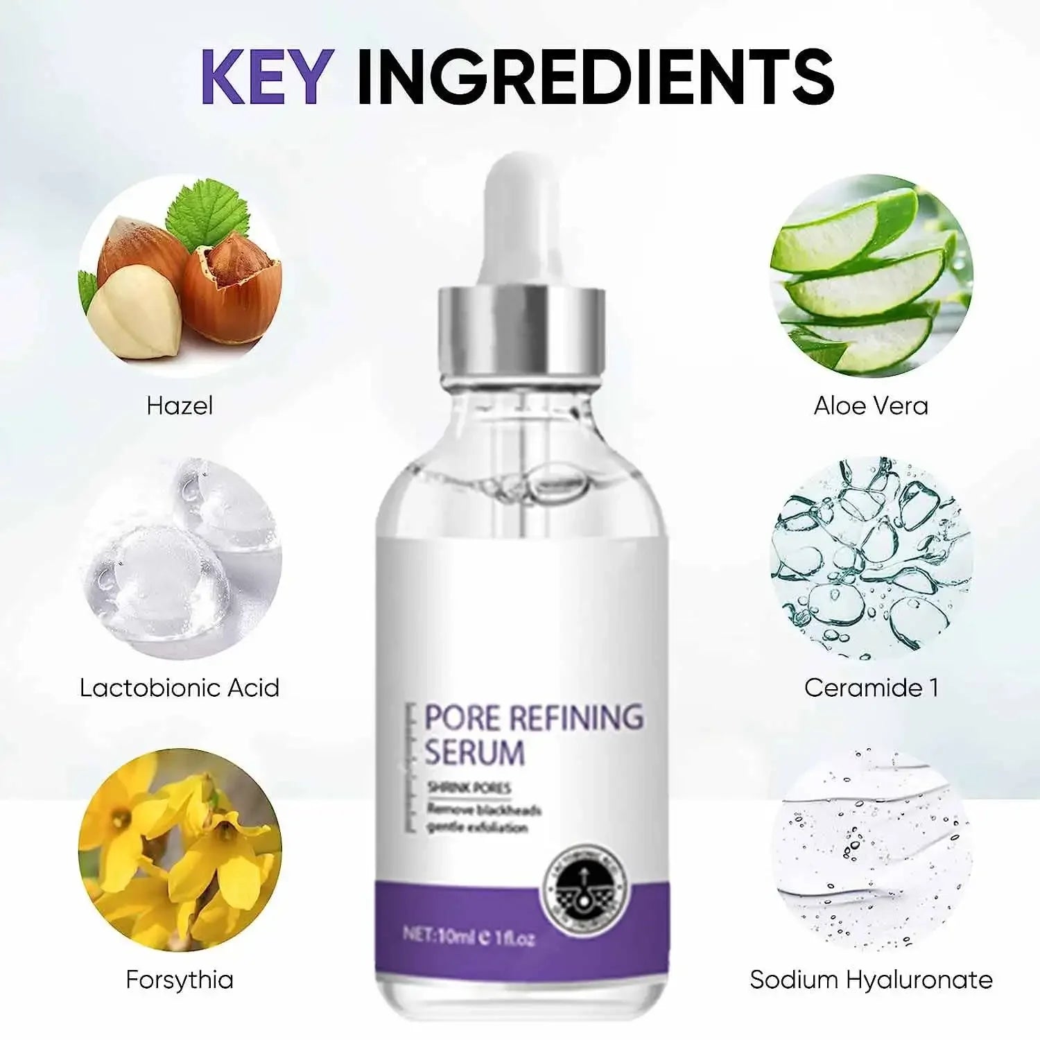 Pore Shrinking Serum Face Removing Large Pores Tightening Repairing Facial Pore Minimizing Essence Skin Care Beauty Firm skin