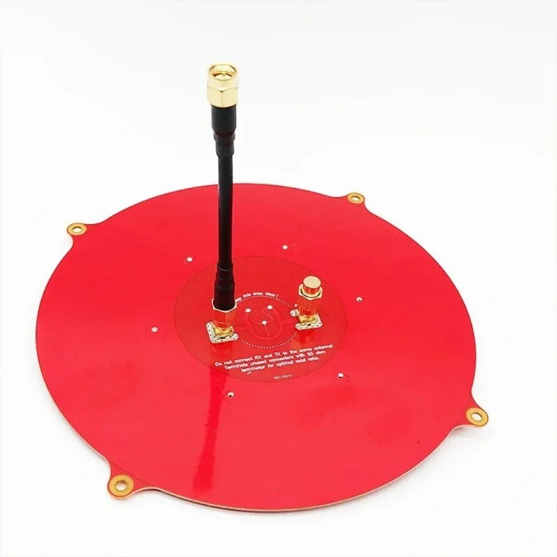 150mm Triple Feed Patch 5.8GHz 14DBi Pagoda Array FPV Antenna Image Transmitter Flat Panel Antenna for FPV Drone Red