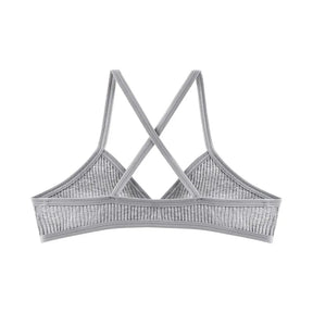 Comfort lingerie Cotton Bras For Women Thin Style Unlined Bralette Sexy Deep V Triangle Cup Cross Beauty Back Bra бюстгальтер