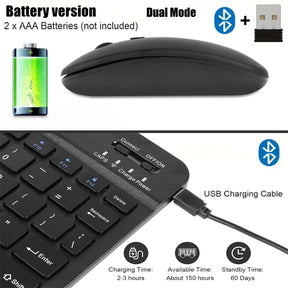 Bluetooth-compatible Wireless Keyboard Mouse Set for Android Windows for Tablet iPad PC Keyboard Wireless Mouse Gaming Keyboard