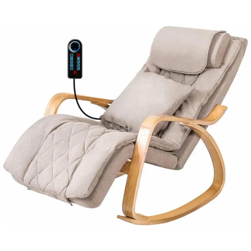 Jinkairui Multi-Functional Electric Rocking Massage Chair Leisure Home Heating Vibration Small Full Body Massage Recliner 2023