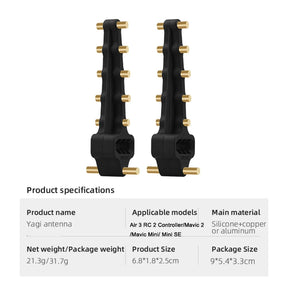 Yagi-Uda Antenna Amplifier for DJI Air 3 RC2/Mavic 2/Mini/SE Control Signal Booster Range Transmitter Extender Drone Accessories