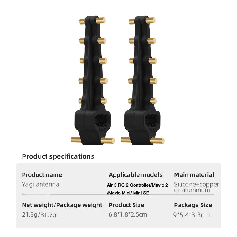Yagi-Uda Antenna Amplifier for DJI Air 3 RC2/Mavic 2/Mini/SE Control Signal Booster Range Transmitter Extender Drone Accessories