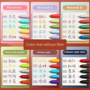 30 Colors Hand Account Gel Pen Morandi Macaron Retro Color Gel Pen Ins Simple Student Only Japanese Style Notes korean stationer