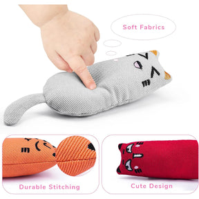 Funny Interactive Crazy Cat Toy Pet Kitten Chewing Teeth Grinding Catnip Toys Claws Thumb Bite Cat Mint Game Playing Pillow