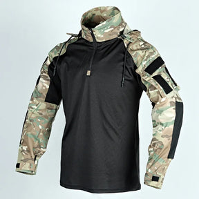 Combat Shirt Hoodies Wear resistant Tops Men Airsoft Tactical Shirts Long Sleeve Paintball Camping Hunting Clothing