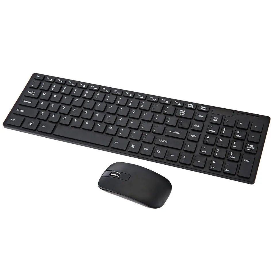 2.4G Wireless Keyboard and Mouse Combo Silent Keyboard Mouse Set Kit Ultra Slim Keyboard with Protective film For Laptop PC