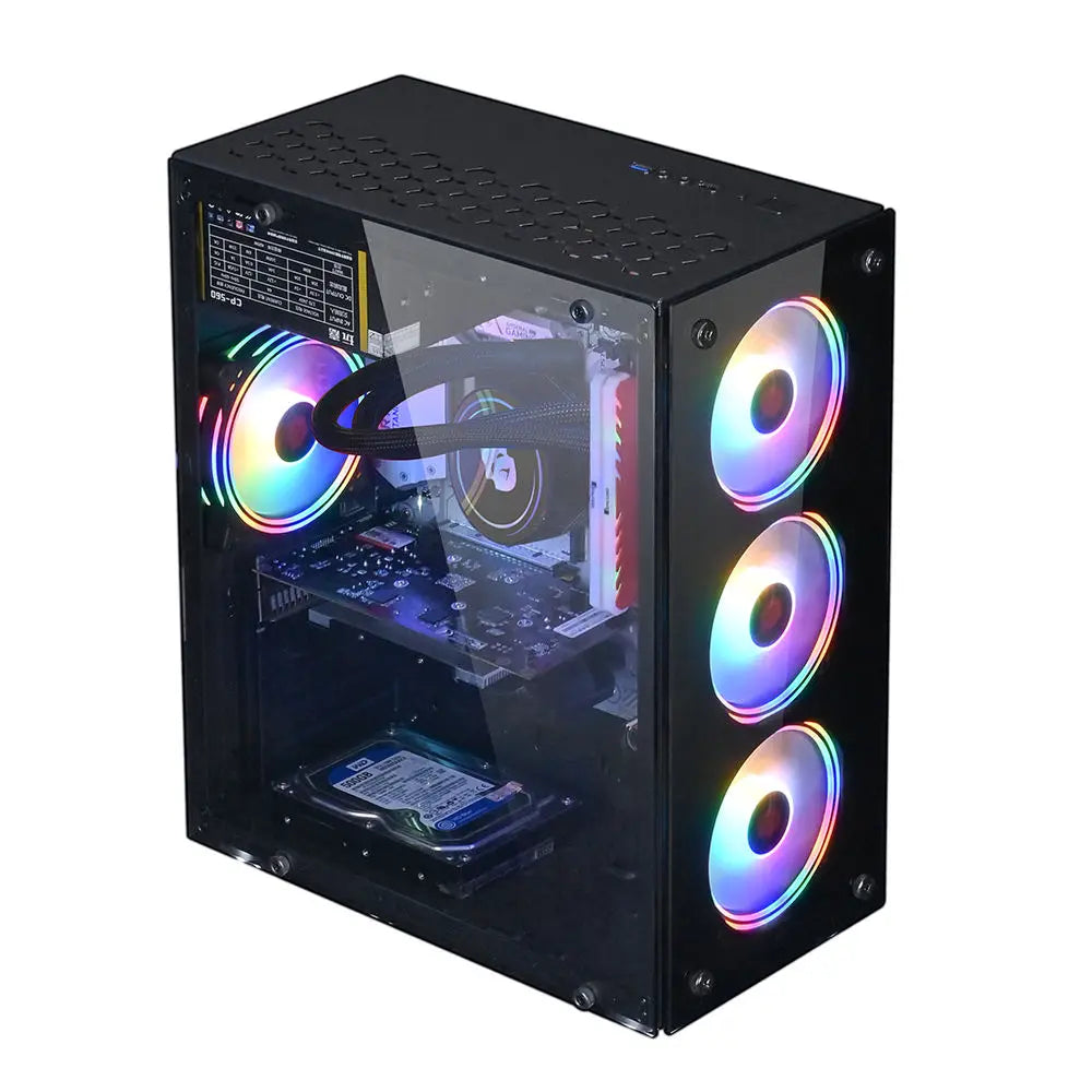 Aotesier Hot selling gamer desktop computer build in Win10 16GB Ram SSD 1TB hdd GTX 1050Ti Core E5-2650 processor new gaming pc