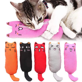 Funny Interactive Crazy Cat Toy Pet Kitten Chewing Teeth Grinding Catnip Toys Claws Thumb Bite Cat Mint Game Playing Pillow