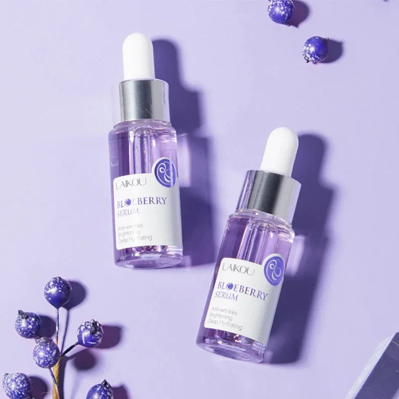 Blueberry Brighting Skin Face Essence Serum Anti Wrinkle Face Serum Shrink Pores Anti-Aging Moisturizing Dry Skin Care 17ml