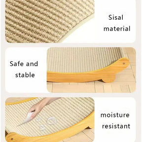 Cat Scratching Board Cat Toys Scratching Recliner Wooden Wear-resistant Scratch-resistant Post Wear-resistantcat scratcher Cats