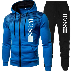 Men Clothing Spotted Sweatshirt Suit Hoodie and Pants Suit Mens Fashion Suits Men's Winter Clothes New Two Piece Set