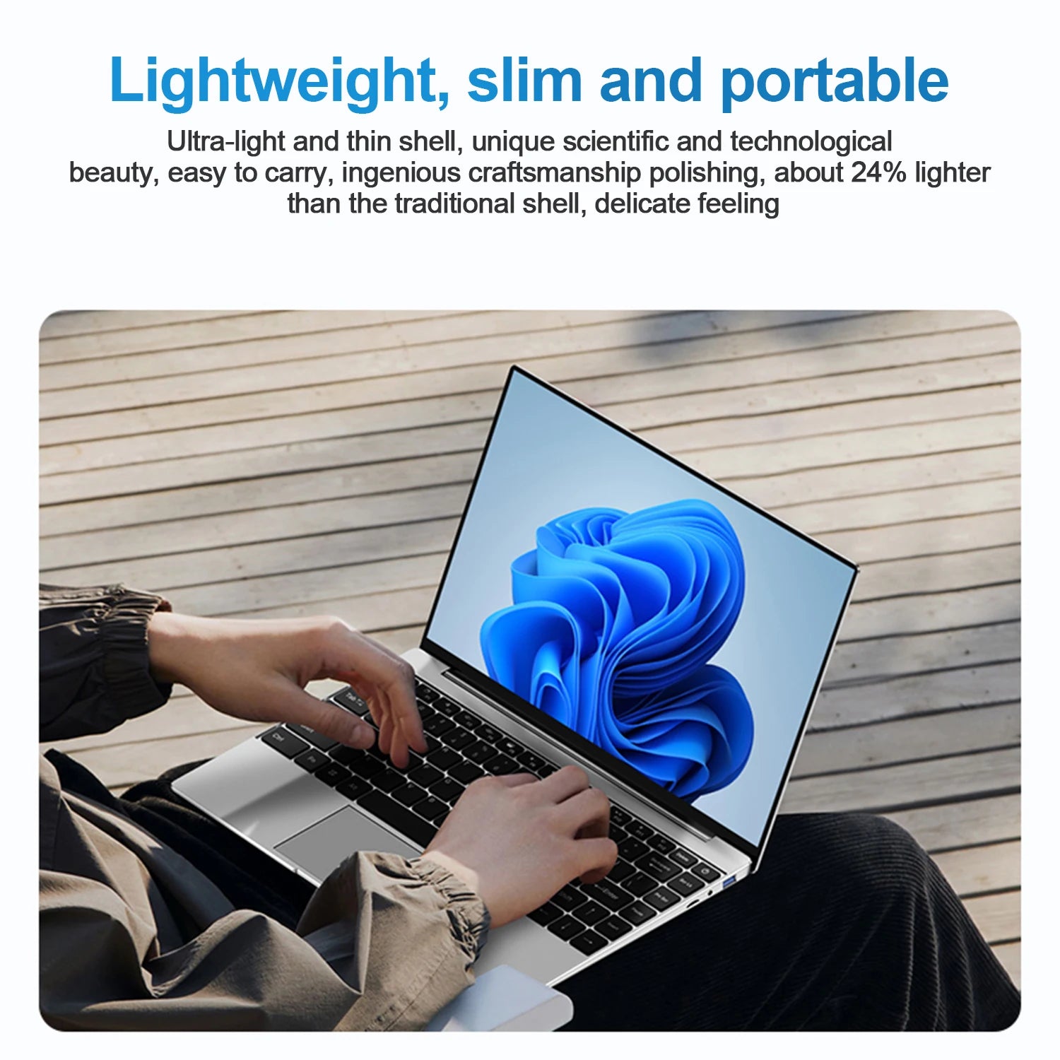 14.1 inch portable laptop Intel N3700 16GB RAM+1024GB ROM Narrow Bezel Screen PC Windows 11 Office Entertainment Laptop